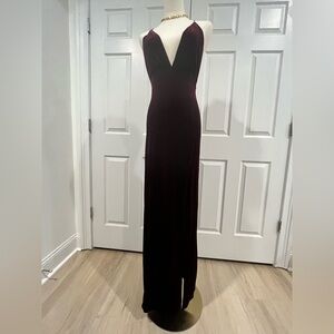 Fashion Nova Deep Burgundy Maxi Dress
